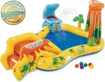 Intex Inflatable Dinosaur Play Center Kid Pool Slide Sprayer Waterfall 6 New. Price: $92.99.
