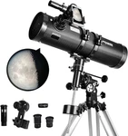 130EQ Newtonian Reflector Telescope For Adults With Barlow Lens & Moon Filter. Price: $359.99.