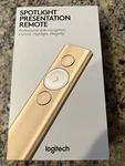 Logitech Spotlight Wireless Presentation Remote - Gold New. Price: $99.00.