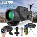Day / Night Vision 80X100 Zoom Hd Monocular Starscope Telescope BAK4 New. Price: $22.29.
