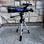 Uscamel Astronomical Telescope W/ Tripod Moon & Stars Adults Kids Blue Used. Price: $73.00.