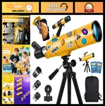 Portable 80MM Refractor Telescope For Adults & Kids, 500MM Astronomy Kit W/ Trip New. Price: $159.99.