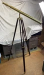 Brass Telescope With Wood Tripod-max Height 57IN-SCOPE 40IN M071. Price: $175.00.