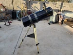 Orion Skyview 8 Deluxe Equatorial Reflector Telescope W/tripod, And Extras Used. Price: $499.99.