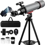 Aurosports 90MM Telescope 600MM Refractor Travel Tripod Phone Adapter New. Price: $150.10.